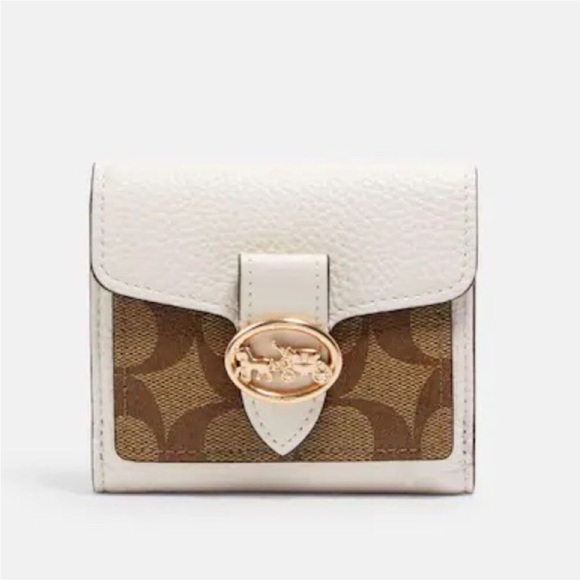 Coach Georgie Small Wallet In Blocked Signature Canvas - Picture 5 of 5